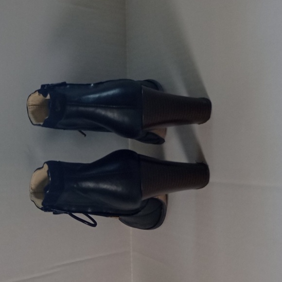 Size 39 8.5 U.S. M.Moustache (ODAJE) Black Leather Zip Up Booties Suede … - Picture 5 of 15